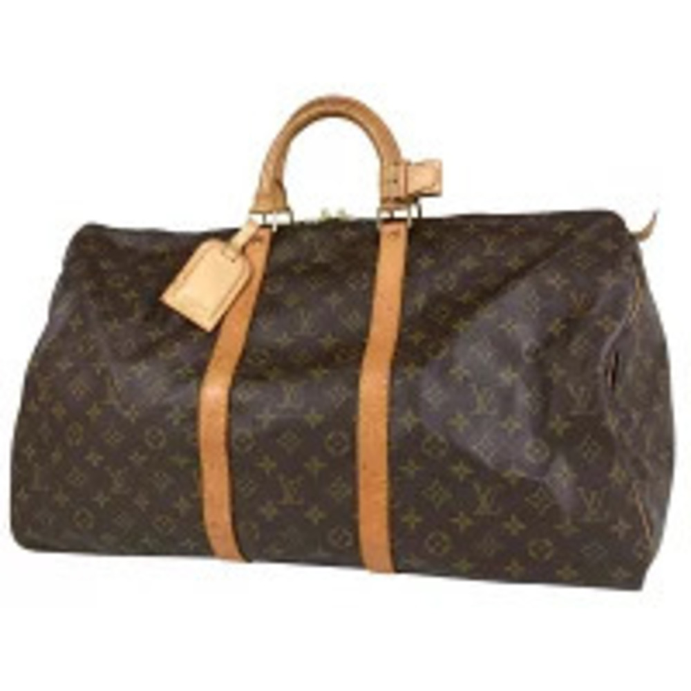Louis Vuitton Keepall Handbag Travel Business Boston Bag Monogram Brown